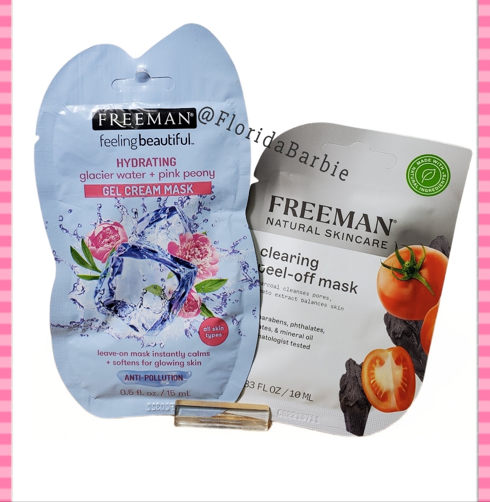 Freeman Face Mask Skincare Bundle - Hydrating Gel Cream & Clearing Peel-Off NIP